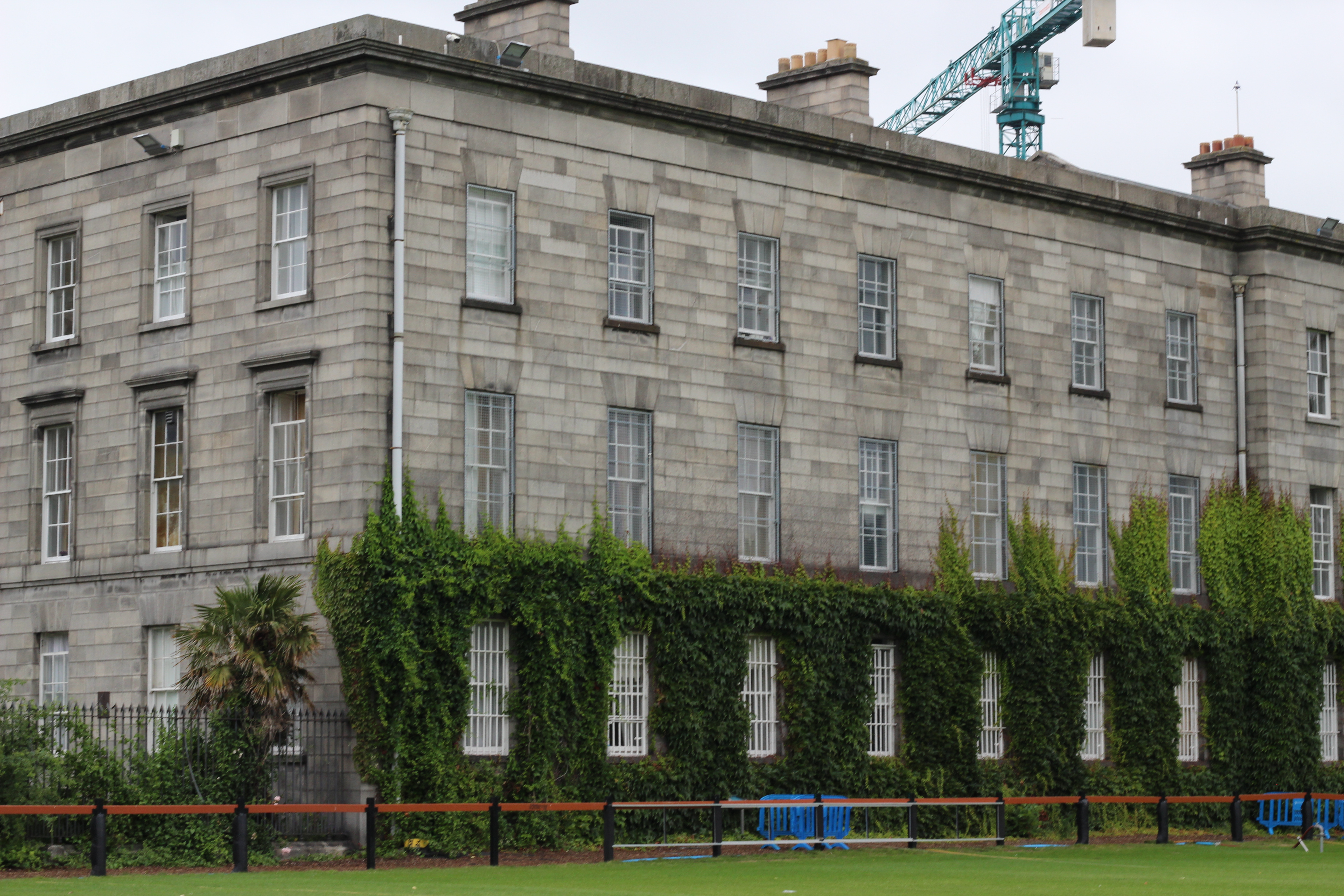 Houses 39 and 40 at the western end of the rugby pitch in Trinity.